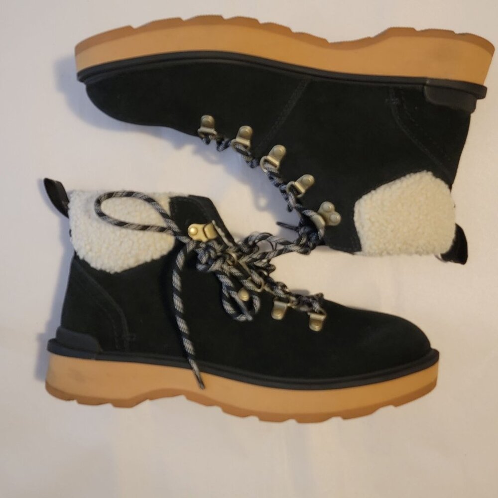 NEW Sorel Hi Line Hiker Cozy Boots Womens 10 Suede Outdoors Shearling Winter - Picture 2 of 9